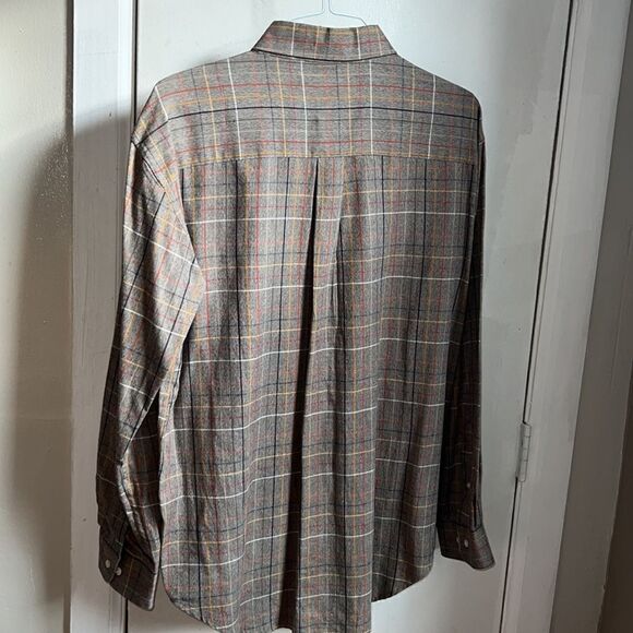 LATITUDE BY NORTHERN ILES Brown Plaid Cotton Burton Up Shirt-L - Picture 4 of 8
